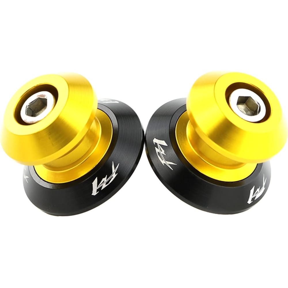 Stand Screw Slider CNC Motorcycle Mount is perfect for Yamaha FZR400 FZR600 FZR750RT FZR1000 Swing Arm Screw Spool Slider Swing Arm Stand Spool (Color: Gold)