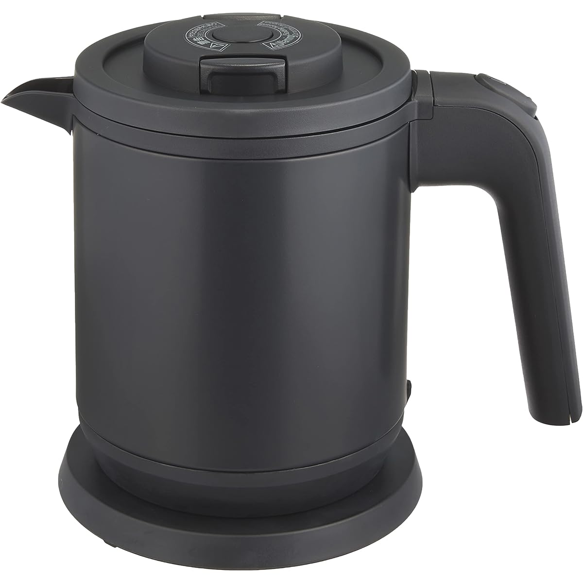 Tiger Electric Kettle, Steam-less, Overturning Water Prevention Function, Safe and Secure, 600ml, Matte Black, Wakuko PCK-H060KM PCK-H060KM