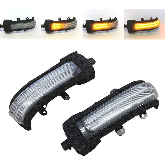 [Flowing Turn Signal] 20 Series Alphard Door Mirror Sequential Turn Signal Meteor 2 Line Emission High Frame Countermeasured Coupler On Left and Right Set Clear Lens