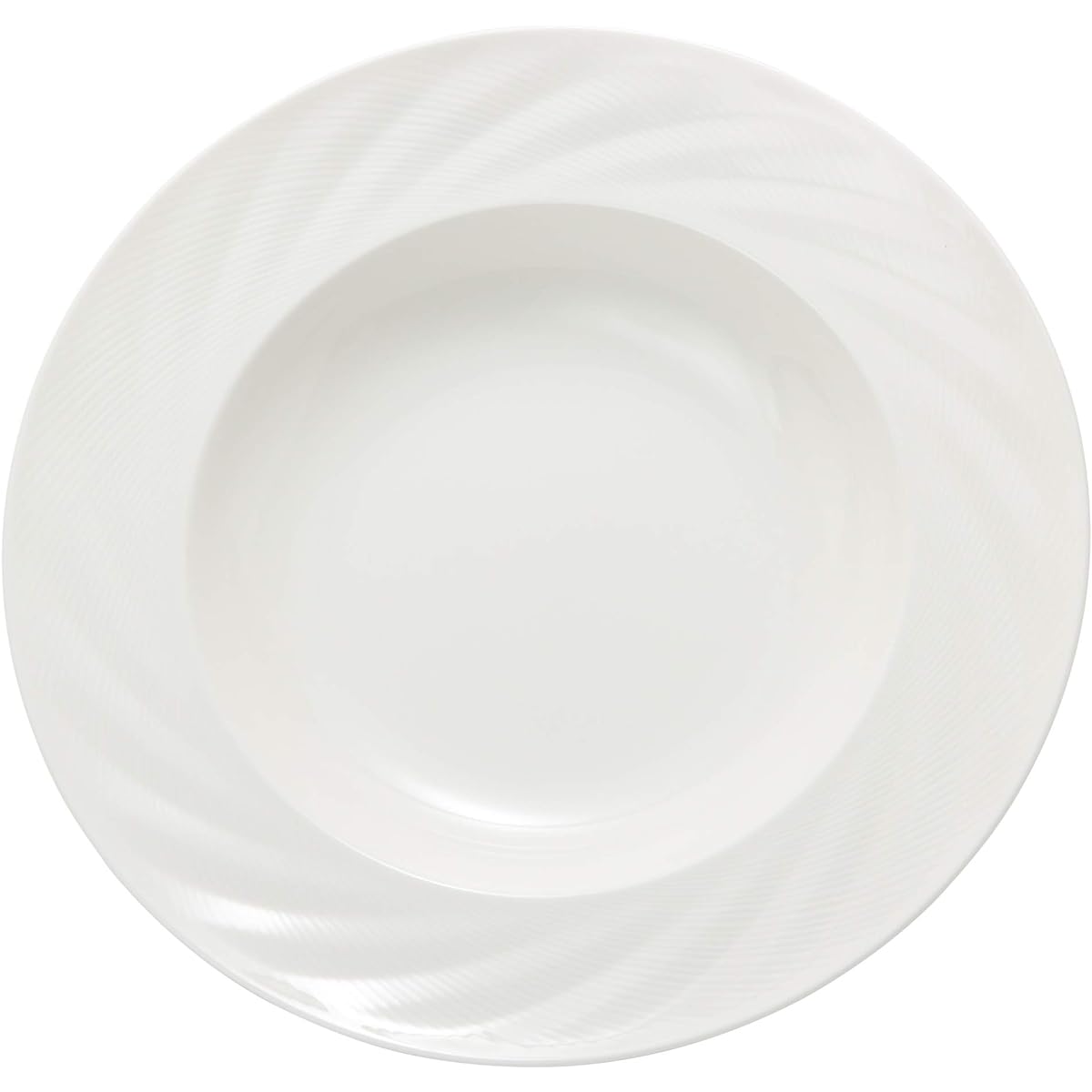 NARUMI Pasta Plate Sense Relief 29cm Soup Plate Rim Plate White Stylish Simple Microwave Warming/Dishwasher Safe 51800-5772
