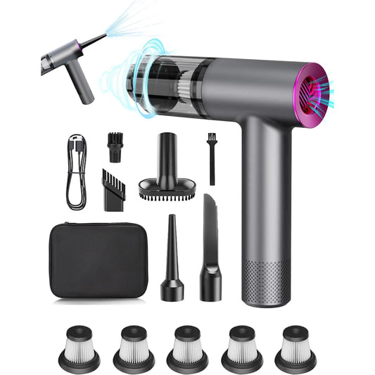 2024 & Super Strong Motor, Handy Cleaner, Multi-functional Mini Vacuum Cleaner, Cordless Car Cleaner (Silver)