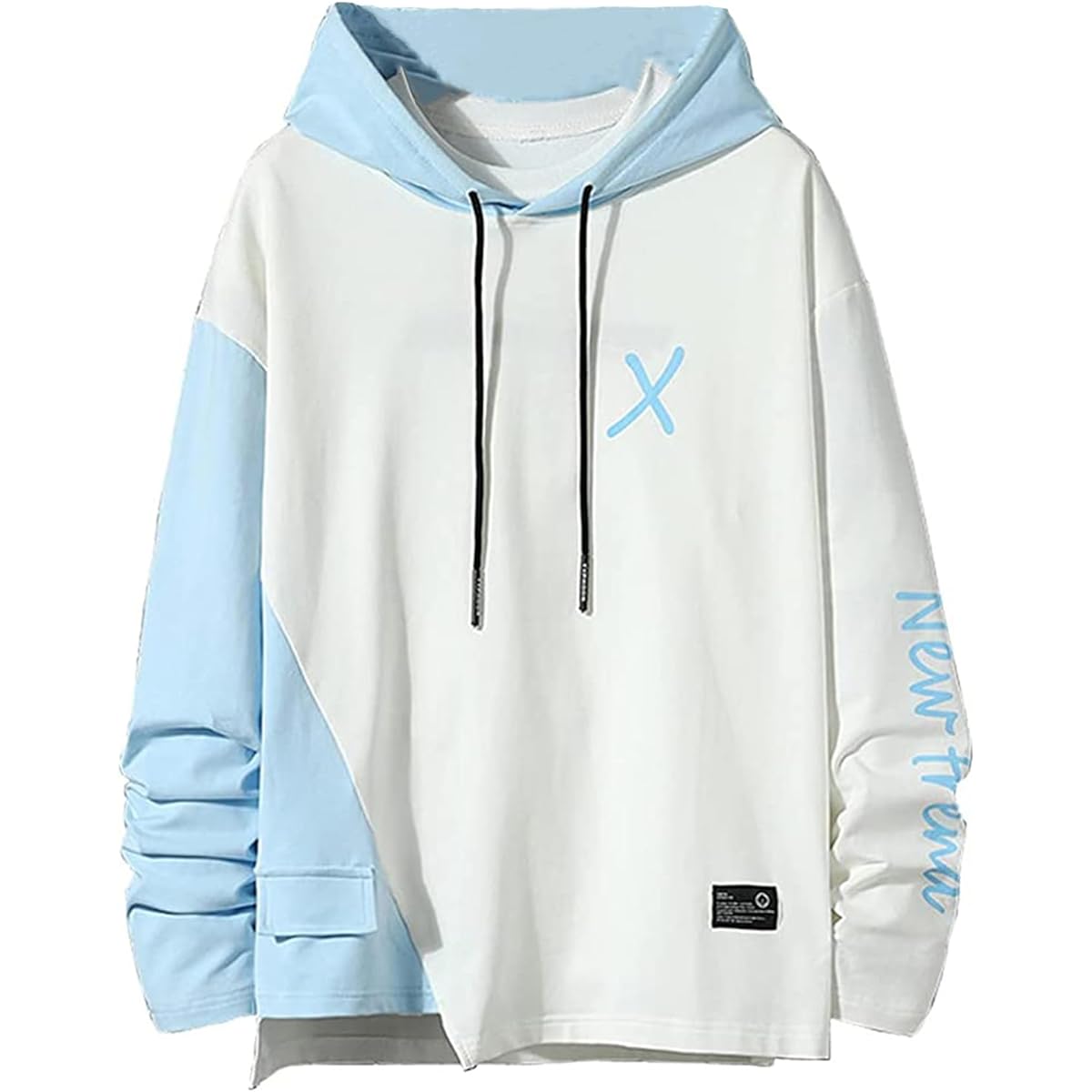 [BLOOMY CHIC] Men's Hoodie, Long Sleeve, Hooded Sweatshirt, Pullover, Loose, Casual, Stylish, Large Size, Thin, Sportswear, Spring/Autumn