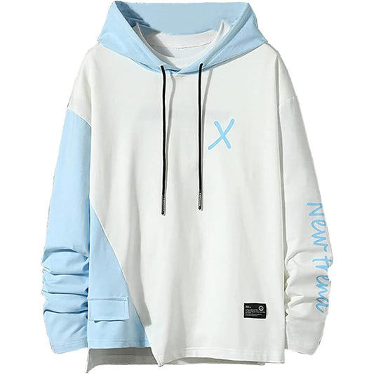 [BLOOMY CHIC] Men's Hoodie, Long Sleeve, Hooded Sweatshirt, Pullover, Loose, Casual, Stylish, Large Size, Thin, Sportswear, Spring/Autumn