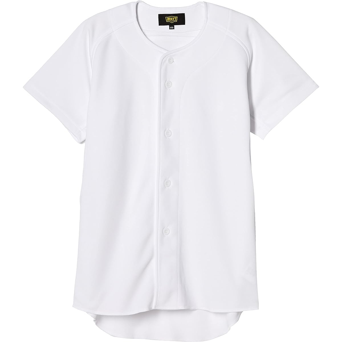 ZETT Youth Baseball Uniform Mechapan Junior Knit Full Open Shirt White (1100) 120 BU2281S