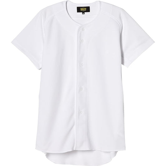 ZETT Youth Baseball Uniform Mechapan Junior Knit Full Open Shirt White (1100) 120 BU2281S