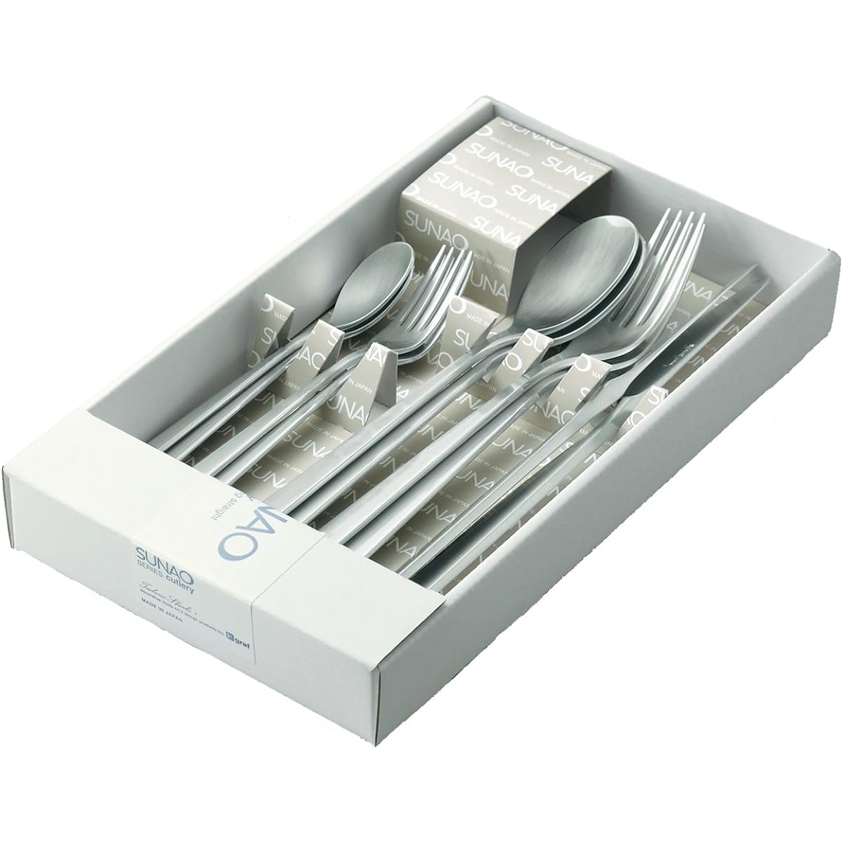 Tsubame Shinko Kogyo SUNAO Dinner Cutlery Set of 10 18-8 Stainless Steel Made in Japan