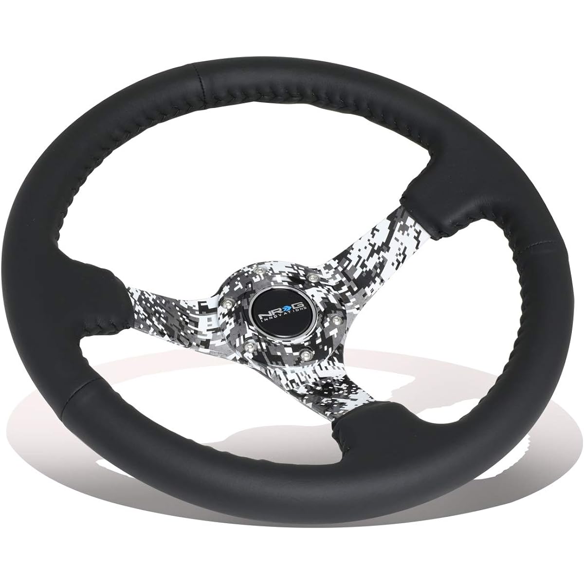 NRG Hydro Dip Digital camouflage Leather Steering Wheel RST-036DC-R + USPL Sticker