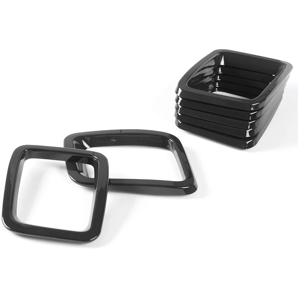 JECAR Grill Insert ABS Grill Cover Exterior Accessory Jeep Compass MP 2017 2019 Black for 2019