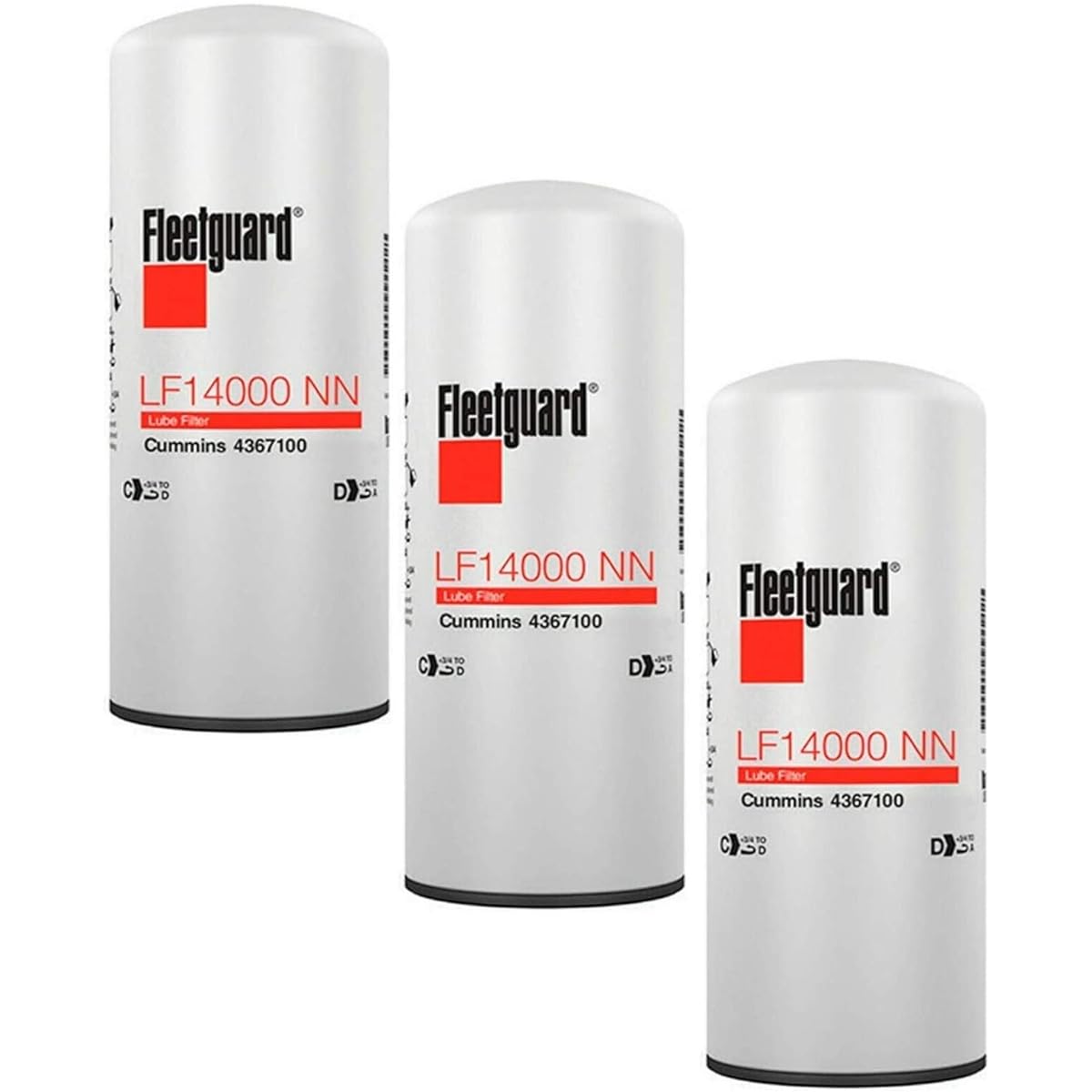 FLEETGUARD LF14000NN (upgrade of LF9080) Oil Filter (3 packs)