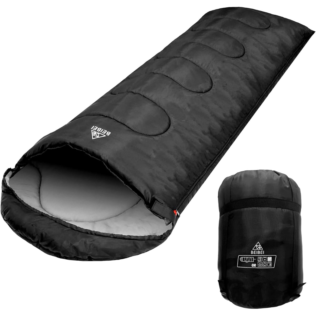 BEIBEI Sleeping Bag, Sleeping Bag, All Seasons, Winter, Artificial Down, Envelope Type, Compact, Disaster Prevention Supplies, Disaster Prevention, 210T, Limit Usage Temperature -15℃