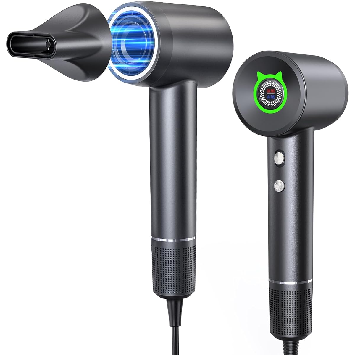 Aliliy Dryer, High Wind Speed, Large Airflow, Quick Drying, High Speed Brushless Motor, 200 Million Negative Ions, Hot and Cold Rhythm, 110,000 RPM, 4 Wind Speeds, 4 Wind Temperature Modes, 16 Modes,