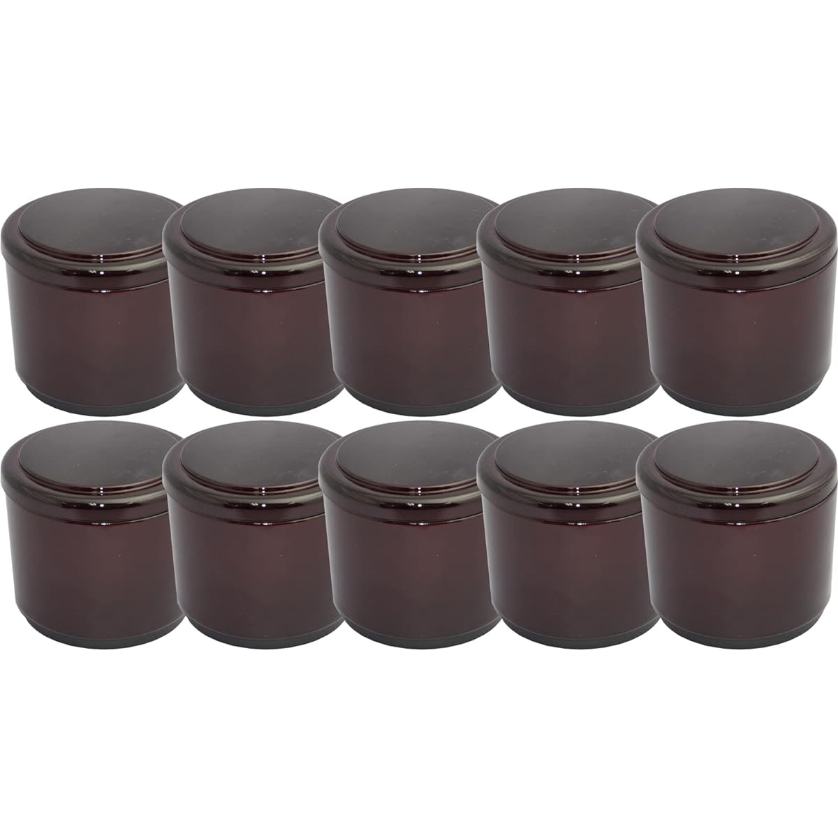 [Commercial Use Set] Fukui Craft Ohitsu Cylindrical Rice Utensil, Made in Japan, Tamauchi Vermilion Paint, Deep, 1 Tier (10 Customers)