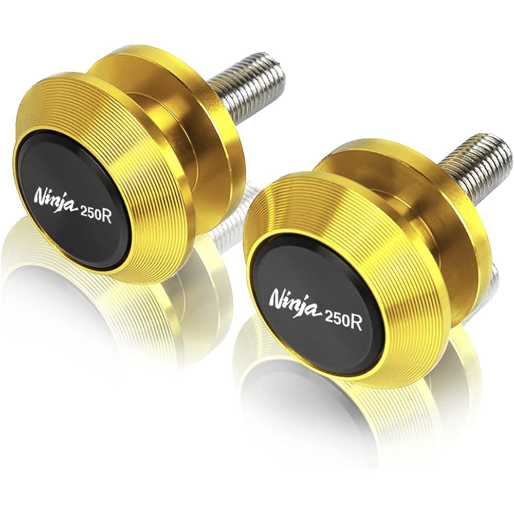 Stand Screw Slider Suitable for Kawasaki Ninja 250R Ninja 250R 2008 2009 2010 2011 2012 Motorcycle Accessories Swing Arm Spool Slider M10 Rear Bracket Screw (Color: Gold)