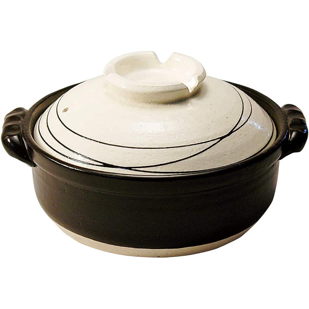 CtoC JAPAN Select Earthen Pot Multi No. 7 M4072 IH Compatible White Spiral Banko Ware Made in Japan