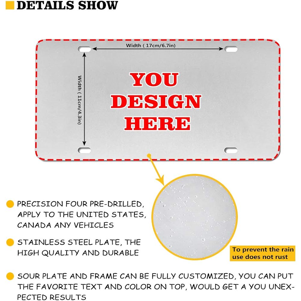 JIUEUUT Brown Bowlic Pattern Animal Print Aluminum Metal Remaging Plate Cover Remember Wild Chi -Tar Exterior Accessories 2 Durable