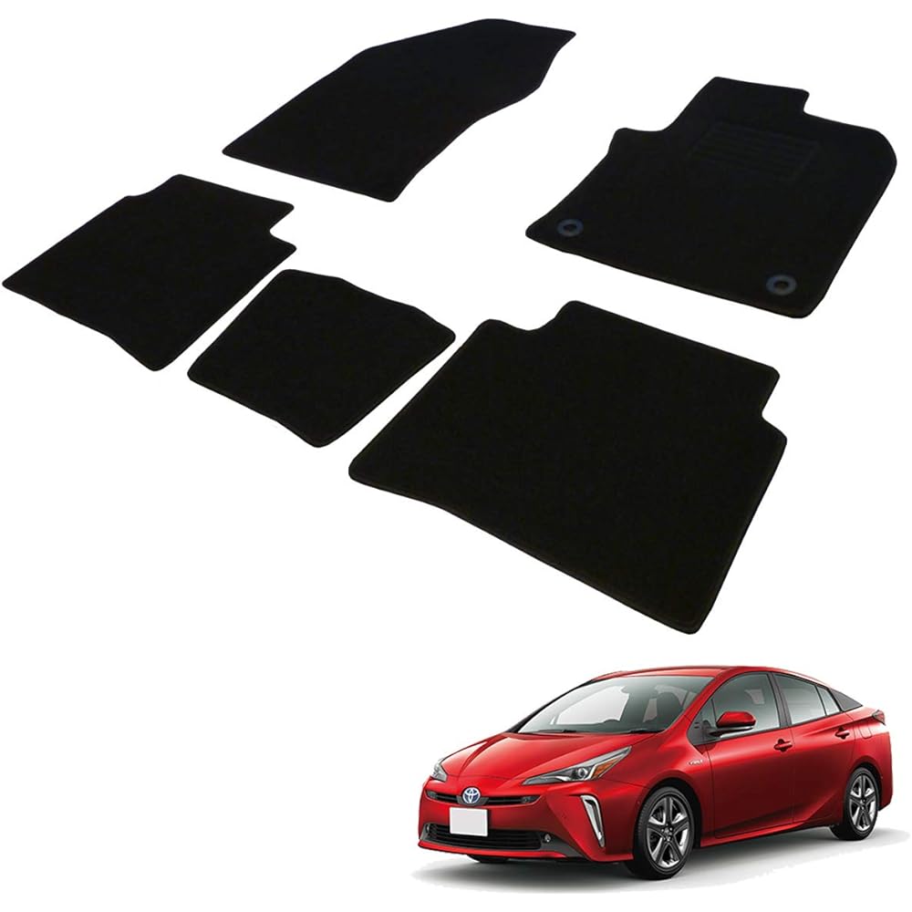 Fenice Car Mat Floor Mat Domestic Production (Toyota Prius 50 Series / Late Model) Black Anti-Slip Shape Resistant to Slip Car Mat (Car Parts Specialty Store)
