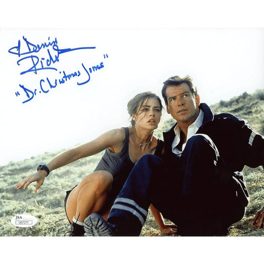 Denise Richards Hand Signed + Dr. Christmas Jones Additional Ink 8x10 Poster JSA Certificate of Authenticity Seed Stars Certificate of Authenticity 007 Bond Girl James Bond