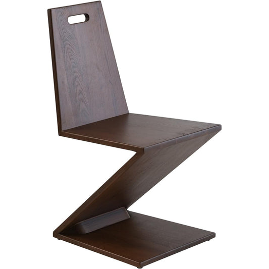 Life Styling Shop Dining Chair 1 Natural Wood Ash Zigzag Line Brown AN-312BR