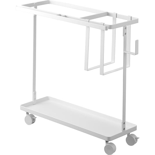 Yamazaki Jitsugyo Fitness Goods Storage Rack with Casters White Approx. W50.3 x D18.5 x H45.5cm (including casters) Tower Muscle Training Goods Storage Rack 1989