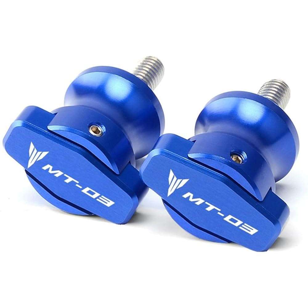 DEMUR 6mm Motorcycle CNC Accessories Frame Stand Screw Swingarm Spool Slider For Yamaha MT-03 MT-25 MT03 MT25 MT 03 25 Swingarm Slider Spool (Size : MT-03 Blue)