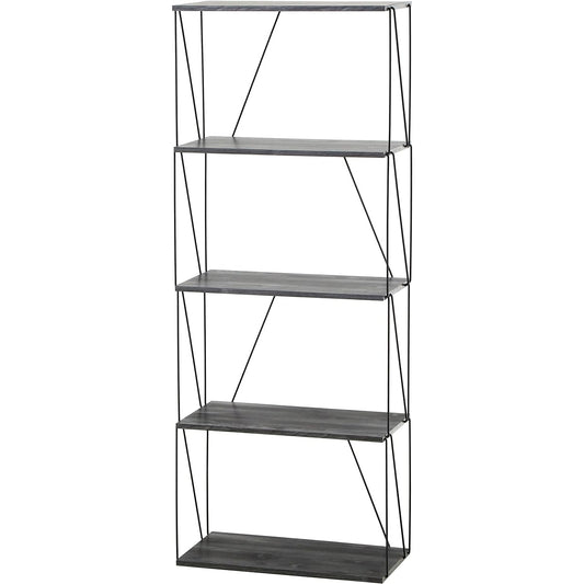 Fujiboeki Open Rack Wire Rack Width 61 x Depth 31 x Height 155 cm Ash Gray 5 Tier Assembly Product EZBO 67331