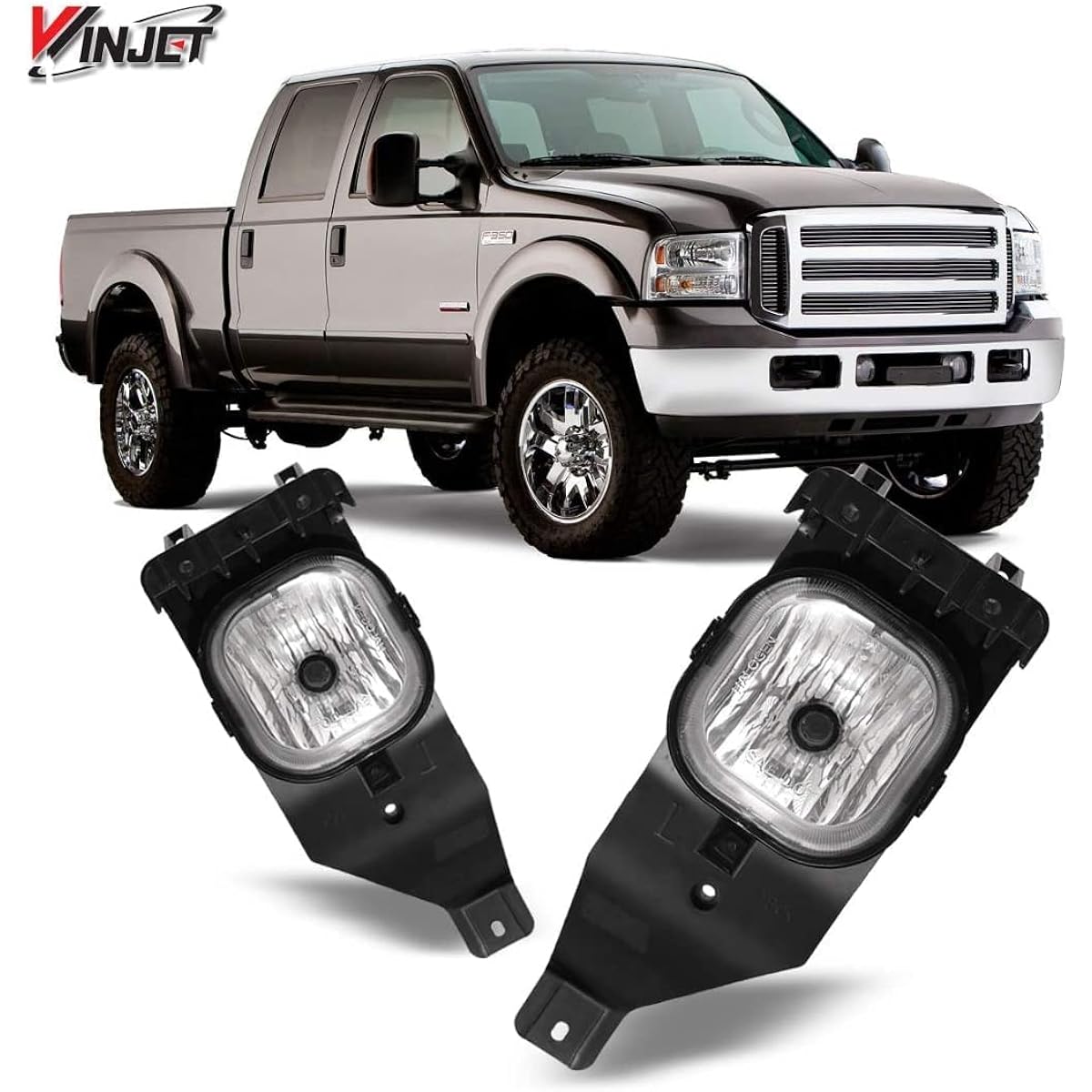 Winjet WJ30-0151-09 OEM Series [2005-2007 Ford F-250 F-350 F-450 F-550 Super Duty] [2005 Ford Exclined] For driving foglit