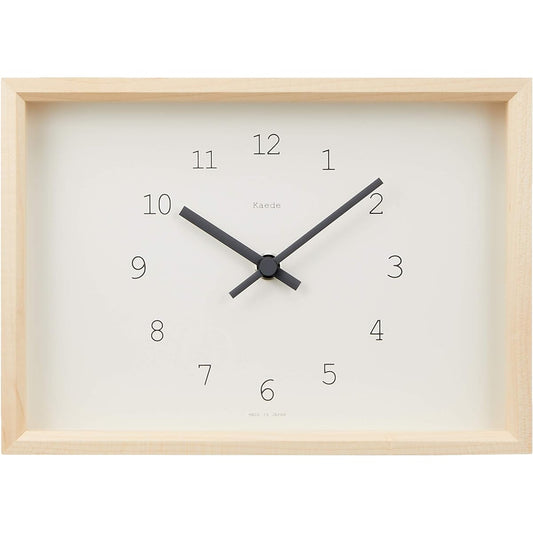 Lemnos Hanging Analog Maple Natural Wood White Kaede NY14-02 WH Lemnos w242 x h172 x d50mm