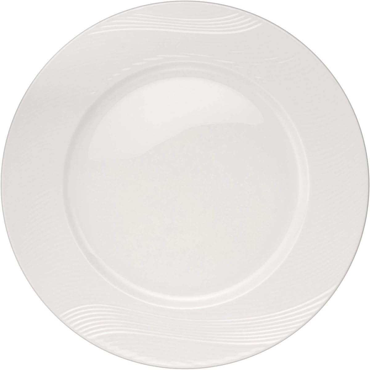 NARUMI Plate Wave White 30cm Microwave Warmable Made in Japan 8725-5235