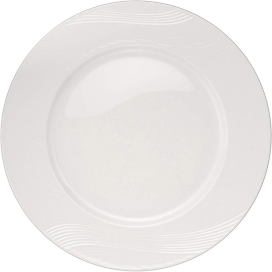 NARUMI Plate Wave White 30cm Microwave Warmable Made in Japan 8725-5235