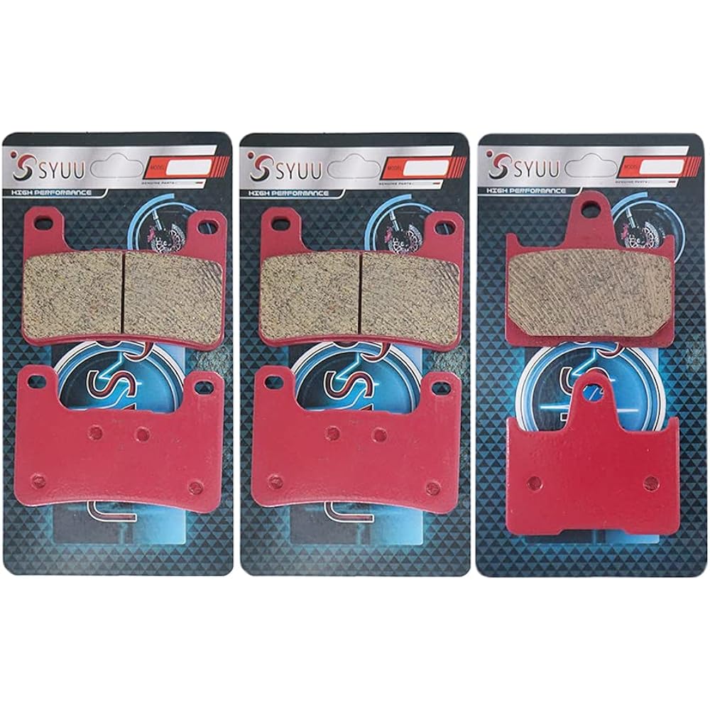 S SYUU Front and Rear Ceramic Brake Pads Compatible with Suzuki GSXR 600 GSXR 750 2004-2005 GSXR 1000 FA379F FA254R