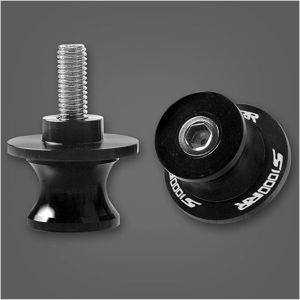Swing Arm Spool Slider Stand For B-M-W S1000RR 2012 2013 2014 2015 2016 2017 2018 2019 2020 Motorcycle 8MM Swing Arm Spool Slider Stand Screw Slider Protector (Color: Black)