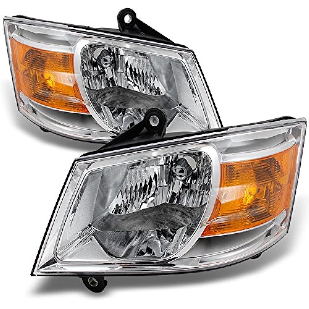 DODGE GRAND CARAVAN Clear headlight headlamp driver's seat left+passenger seat replacement pair