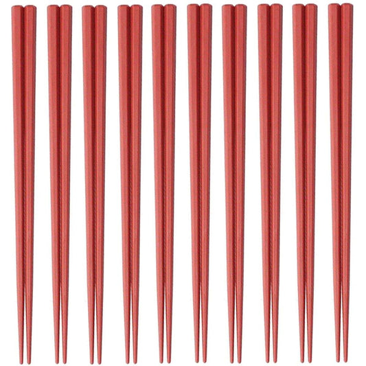 Daikoku Kogyo SPS reusable chopsticks 23cm hexagonal (red) 100 pieces
