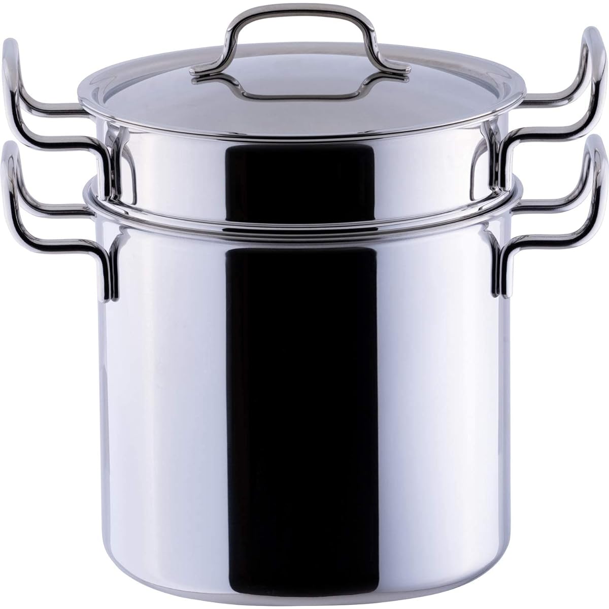 Miyazaki Seisakusho Geo Pasta Pot 21cm Made in Japan IH Compatible with All Heat Sources 7 Layer Structure 15 Year Warranty GEO-21P