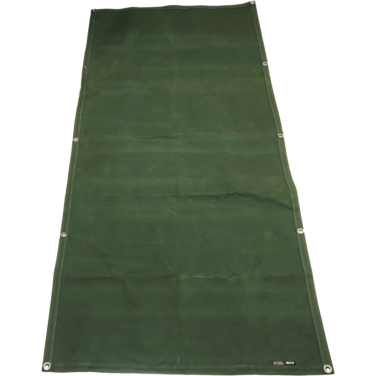 HOBI [Made in Japan] Survive Sheet L Ground Sheet Premium Canvas (Shuttle Loom) Strong Waterproof Paraffin Processing [Rugged and Tough] Thick Multi Sheet Sturdy Eyelets x 10 Camping Camping Bonfire Wind Protection Mat Military Mask Olive Drab [MADE IN J