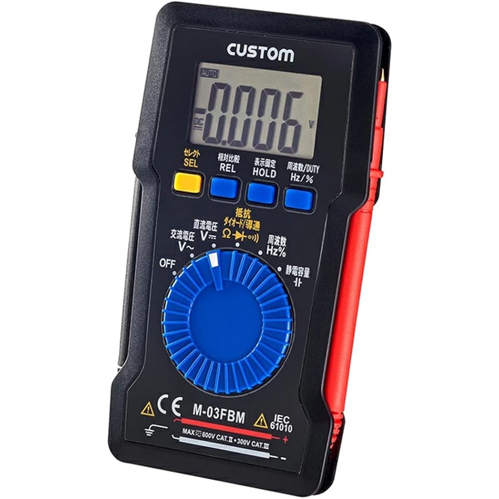 ELPA Digital Multi Tester (with Display Hold Function/Continuity Function) Continuity Buzzer/LCD Display/Compact Size (M-03FBM)