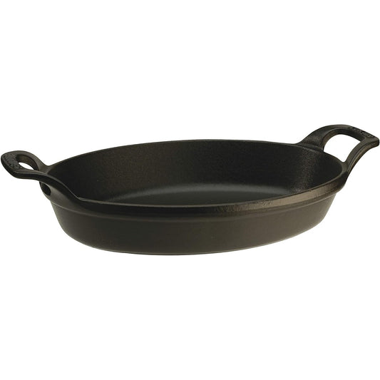staub "Oval Stackable Dish Black 28cm" Enamel Iron [Authorized Japanese Product] Dish 40509-341