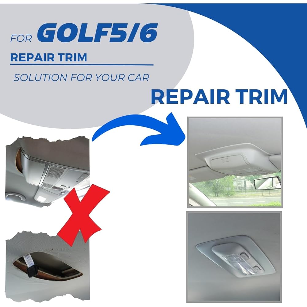 C/Asports VW Golf 6 GOLF6 Roof Lining Repair Trim (Matte Black)