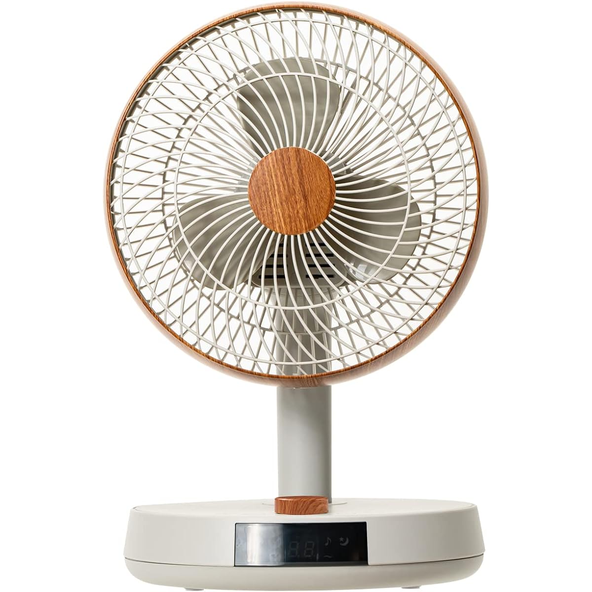 PRISMATE DC 3D Circulator with Remote Control PR-F076 Tabletop Fan, Quiet, 3D Automatic Oscillation, Powerful Air Blower, Interior (LB (Light Beige))