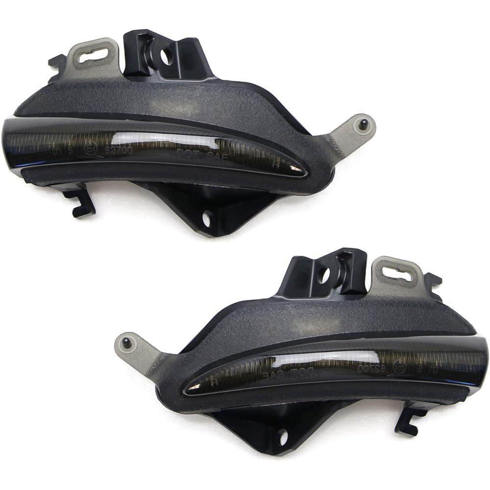 IJDMTOY Smoke Lens Dynamic Sikkensial Flashing/Flow Full LED Outer Side Mirror Winker Light Asen Brikit Lexus Compatible RC ES LS CT