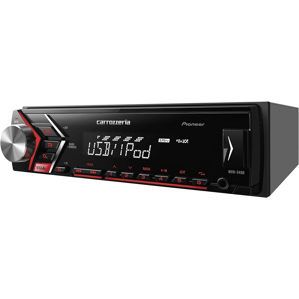 Pioneer Audio MVH-3400 1D Mechaless USB iPod iPhone AUX Carrozzeria