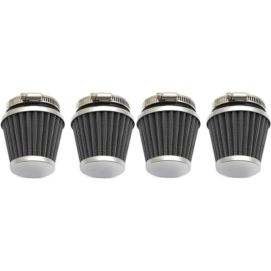 NINOMA 4Pcs Motorcycle Air Filter Cleaner Pod CB650 CB750 CB900 CB1000C CB1100F Kawasaki KZ 750 1000 1100 ZX750 Suzuki Yamaha