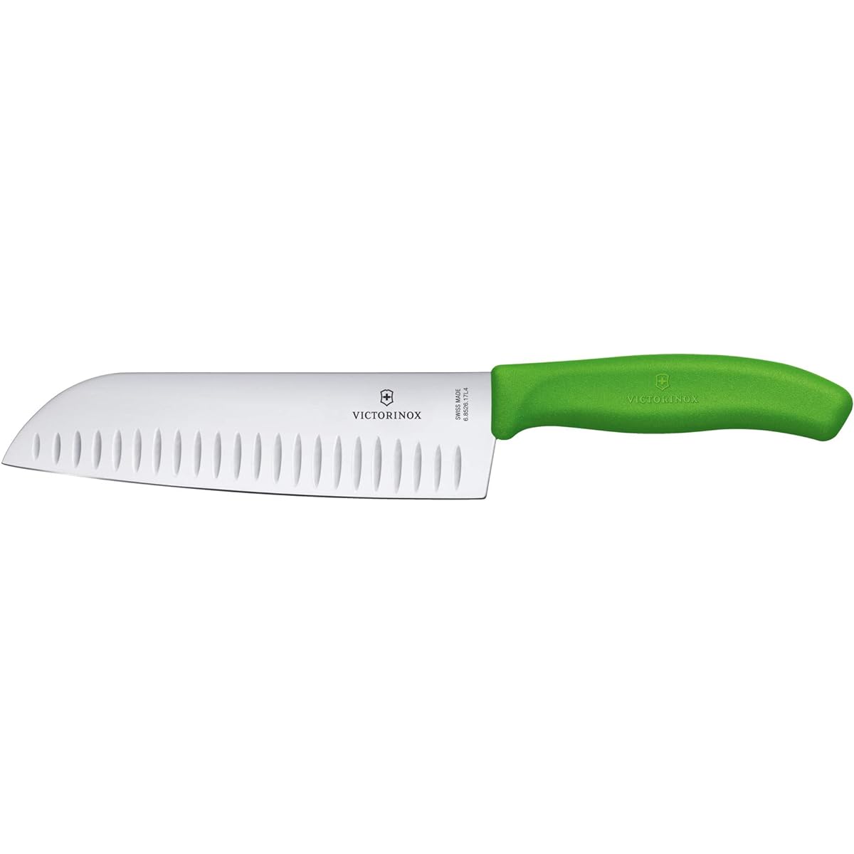 VICTORINOX Santoku Knife Grooved 17cm Green Swiss Classic Universal Knife 6.8526.17L4-X1