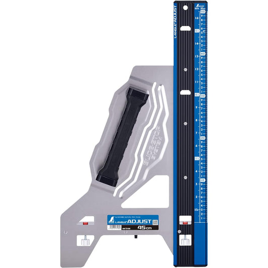 Shinwa Sokutei Circular Saw Guide Ruler L Angle Plus Adjust 45cm Used Scale 73180
