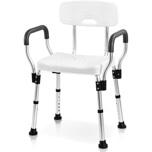 Sangohe Show Chair Shower Chair with Handle Shower Bench Shower Stool with Removable Back 796C-A