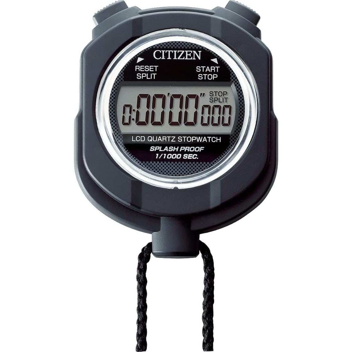 RHYTHM Citizen Stopwatch Digital 055 Water-resistant Rainproof Type Black CITIZEN 8RDA55-002