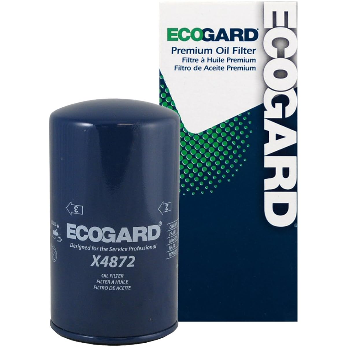 ECOGARD X4872 Premium spin-on engine oil filter FORD F-250 Super Duty 7.3L DIESEL 1999-2003 F-350 Super Duty 7.3L DIESEL 1999-2003 F-350 7.3L DIESEL 1994-19 97