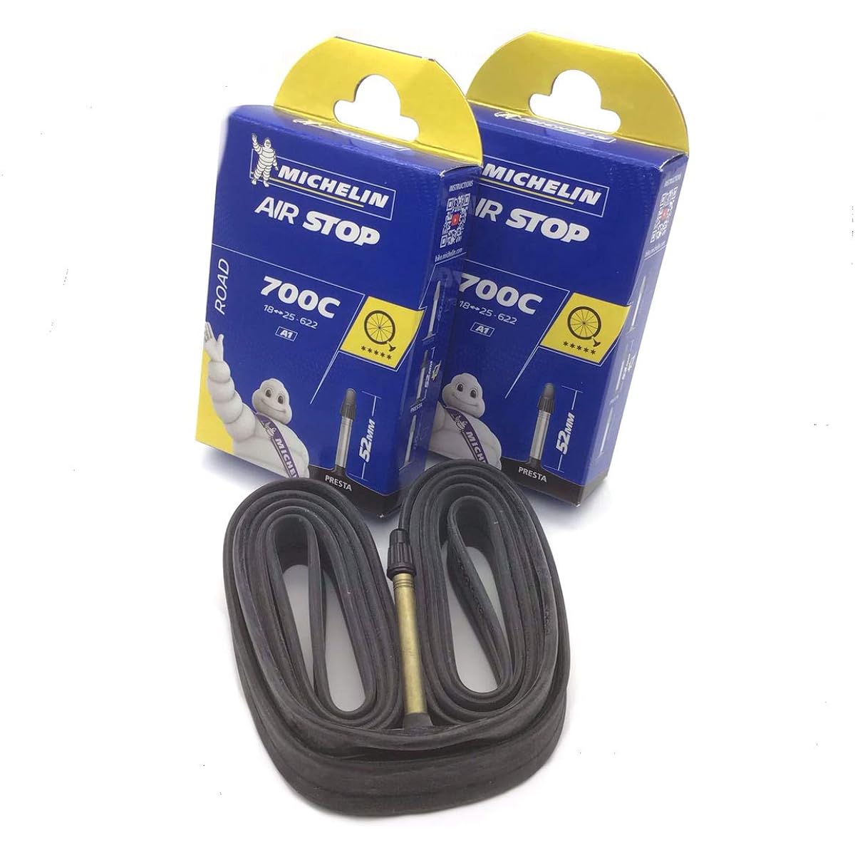 Set of 2 Michelin MICHELIN AIR STOP A1 700X18/25C FV 52 Tire Tube Bicycle Parallel Import Product [Parallel Import Product]