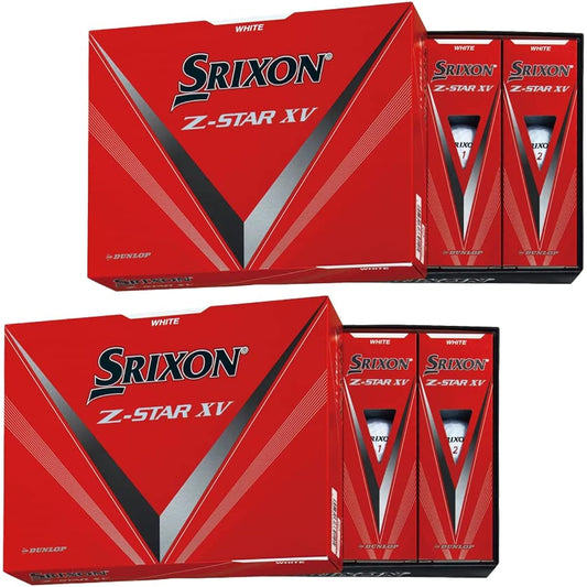 DUNLOP Golf Ball SRIXON Z-STAR XV Z Star XV 2023 Model 2 Dozen (24 Pieces) Bulk Purchase Set Color: White