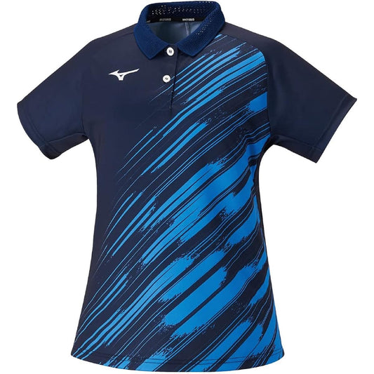 [Mizuno] Tennis Wear Game Shirt Sweat Absorbent Quick Drying Dynamotion Fit 62JA2203 Women's